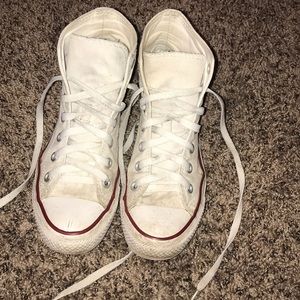 White converse high tops